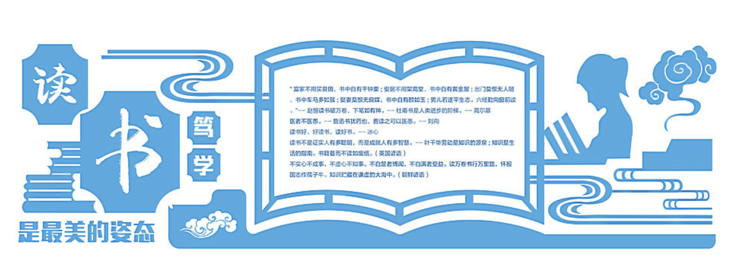 小清新校園讀書文化墻設(shè)計(圖2) 小清新校園讀書文化墻設(shè)計(圖2)